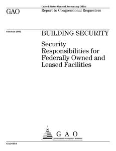 a GAO BUILDING SECURITY Security