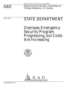 GAO STATE DEPARTMENT Overseas Emergency Security Program