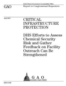 GAO CRITICAL INFRASTRUCTURE PROTECTION