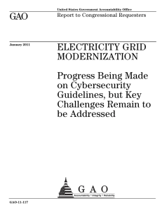 GAO ELECTRICITY GRID MODERNIZATION Progress Being Made