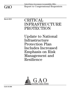GAO CRITICAL INFRASTRUCTURE PROTECTION