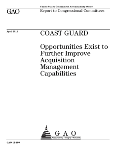 GAO COAST GUARD Opportunities Exist to Further Improve