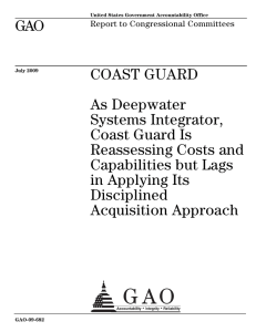 GAO COAST GUARD As Deepwater Systems Integrator,