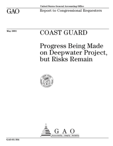 GAO COAST GUARD Progress Being Made on Deepwater Project,