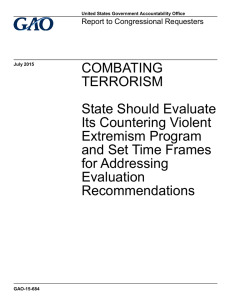 COMBATING TERRORISM State Should Evaluate Its Countering Violent