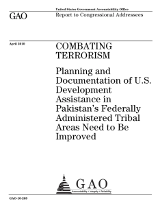 GAO COMBATING TERRORISM Planning and