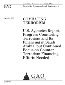 GAO COMBATING TERRORISM U.S. Agencies Report