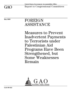 GAO FOREIGN ASSISTANCE Measures to Prevent