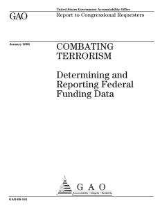 GAO COMBATING TERRORISM Determining and