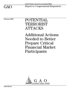 GAO POTENTIAL TERRORIST ATTACKS