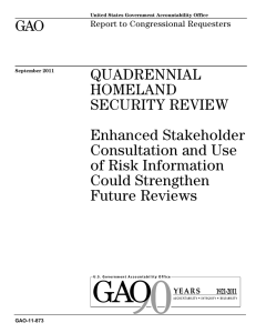 GAO QUADRENNIAL HOMELAND SECURITY REVIEW