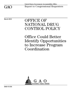 GAO OFFICE OF NATIONAL DRUG CONTROL POLICY