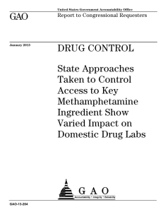 GAO DRUG CONTROL State Approaches Taken to Control