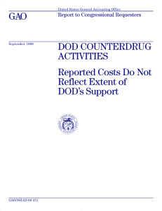 GAO DOD COUNTERDRUG ACTIVITIES Reported Costs Do Not