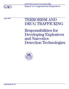 GAO TERRORISM AND DRUG TRAFFICKING Responsibilities for
