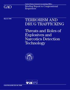 GAO TERRORISM AND DRUG TRAFFICKING Threats and Roles of