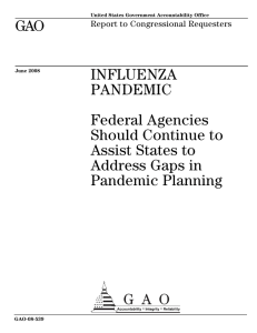 GAO INFLUENZA PANDEMIC Federal Agencies