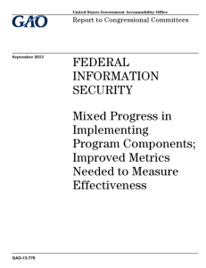 FEDERAL INFORMATION SECURITY Mixed Progress in