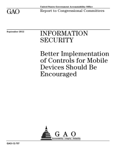 GAO INFORMATION SECURITY Better Implementation