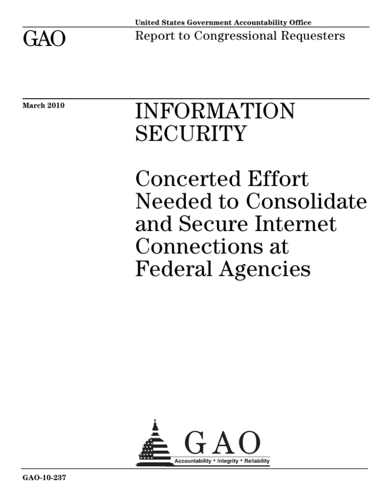 GAO INFORMATION SECURITY Concerted Effort