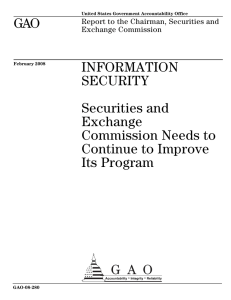 GAO INFORMATION SECURITY Securities and