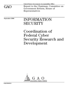 GAO INFORMATION SECURITY Coordination of