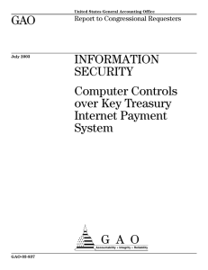 a GAO INFORMATION SECURITY