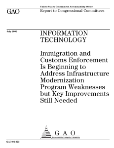 GAO INFORMATION TECHNOLOGY Immigration and
