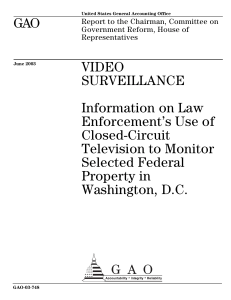 GAO VIDEO SURVEILLANCE Information on Law