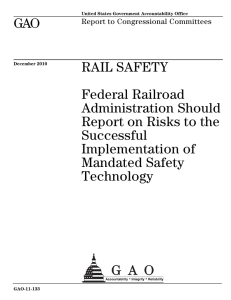 GAO RAIL SAFETY Federal Railroad Administration Should