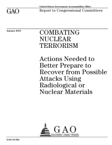 GAO COMBATING NUCLEAR TERRORISM