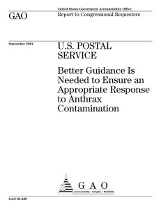 GAO U.S. POSTAL SERVICE Better Guidance Is