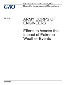 ARMY CORPS OF ENGINEERS Efforts to Assess the Impact of Extreme