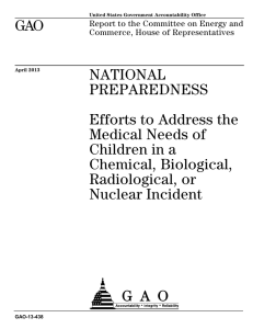 GAO NATIONAL PREPAREDNESS Efforts to Address the