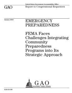 GAO EMERGENCY PREPAREDNESS FEMA Faces