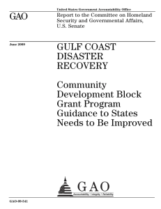 GAO GULF COAST DISASTER RECOVERY