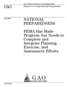 GAO NATIONAL PREPAREDNESS FEMA Has Made