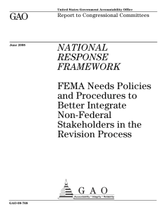 GAO FEMA Needs Policies and Procedures to Better Integrate