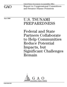 GAO U.S. TSUNAMI PREPAREDNESS Federal and State