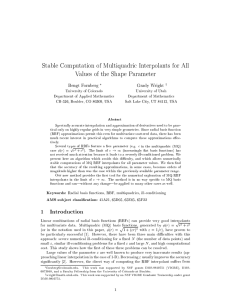 Stable Computation of Multiquadric
