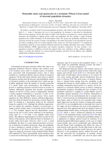 Metastable states and quasicycles in a stochastic Wilson-Cowan model