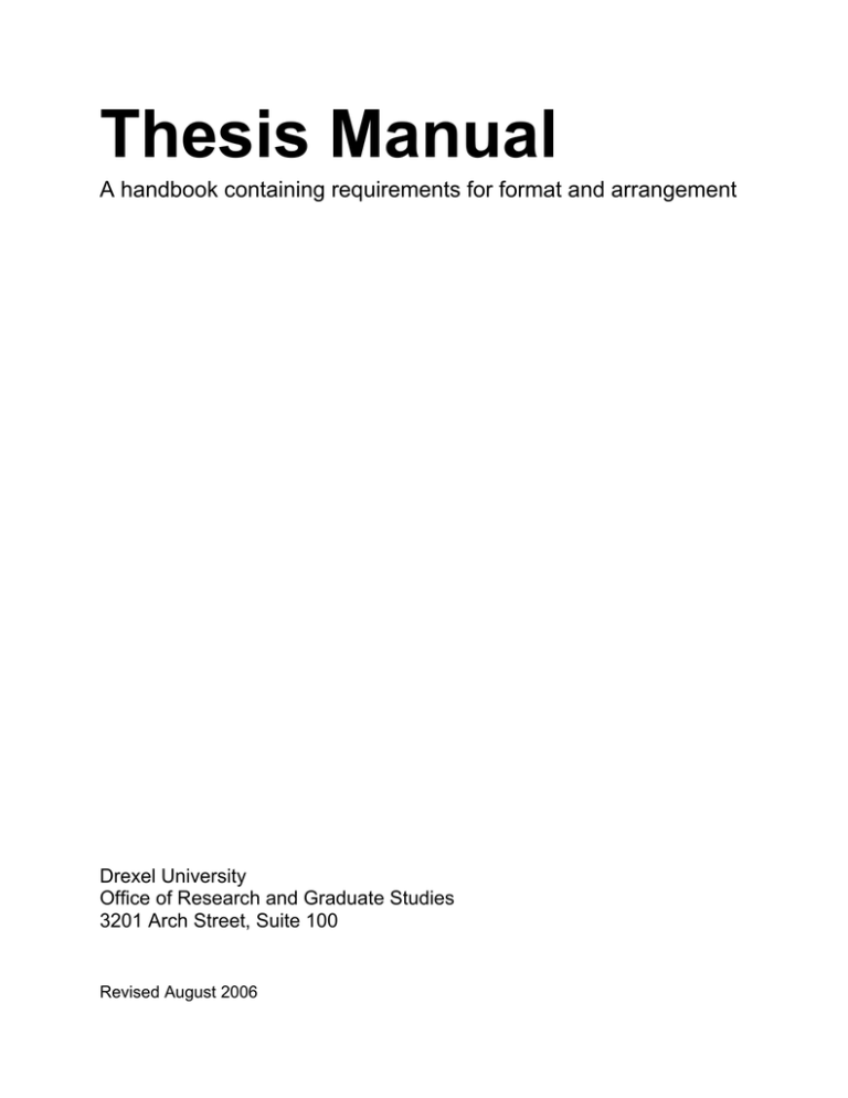 master's thesis handbook umich