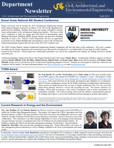Department Newsletter Fall 2013 Drexel Hosts National AEI Student Conference