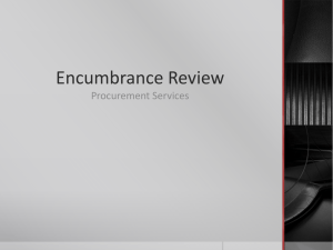 Encumbrance Review Procurement Services