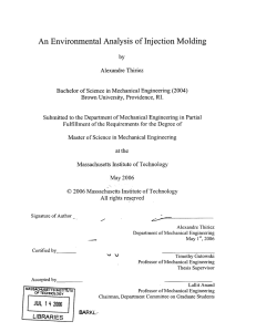 An  Environmental Analysis  of Injection Molding
