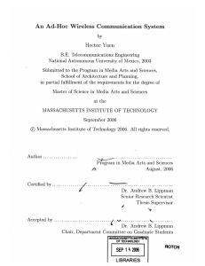 An  Ad-Hoc  Wireless  Communication  System