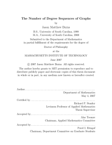 The Number of Degree Sequences of Graphs Jason Matthew Burns