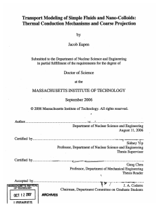 Transport Modeling  of Simple  Fluids and Nano-Colloids: