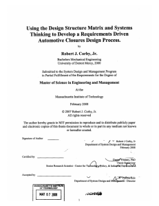 Using  the Design  Structure Matrix and Systems