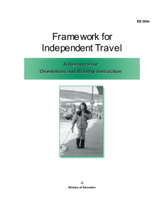 Framework for Independent Travel RB 0094 Ministry of Education